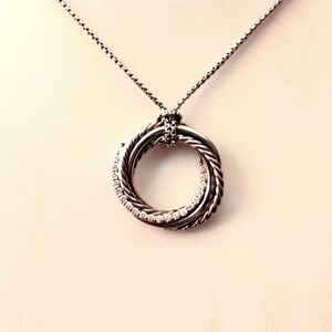 David Yurman Crossover Collection Pendant Necklace with Diamonds